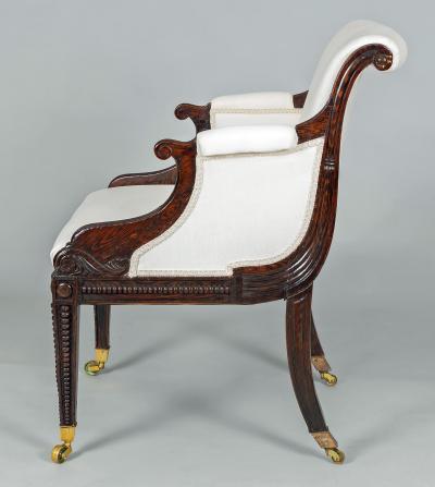 Regency Faux Rosewood Armchair