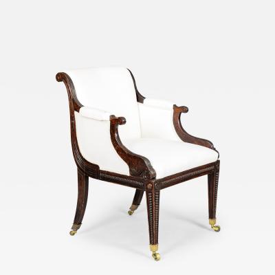 Regency Faux Rosewood Armchair