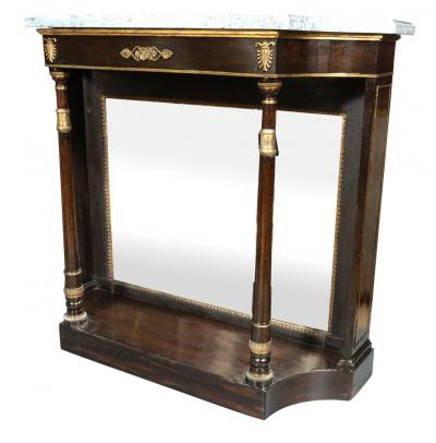 Regency Faux Rosewood Console Table