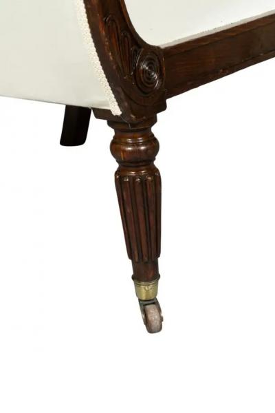 Regency Faux Rosewood Upholstered Armchair