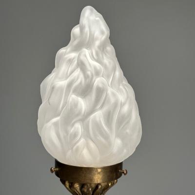 Regency Floor Lamp Egyptian Motif Gilt Metal Bronze 1990s