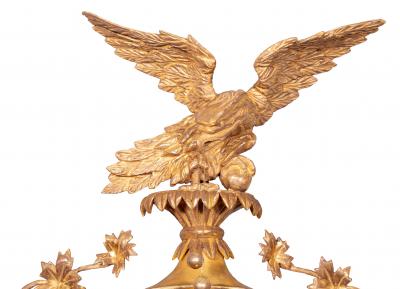 Regency Giltwood Convex Girandole Mirror