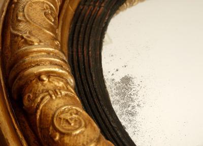 Regency Giltwood Convex Mirror