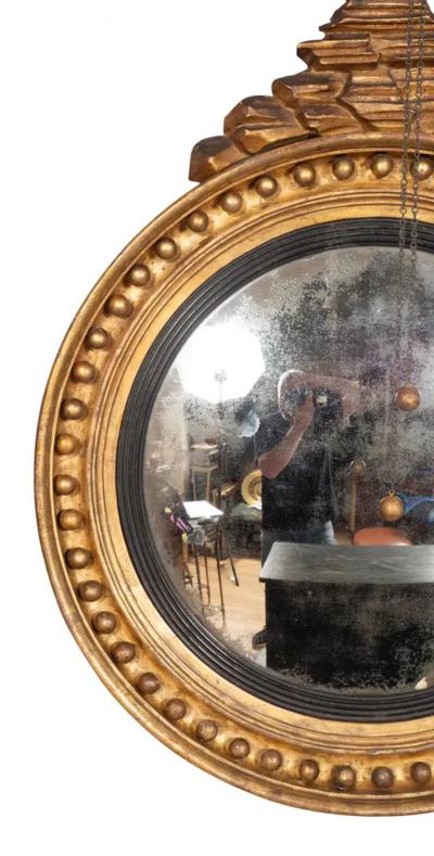 Regency Giltwood Convex Mirror