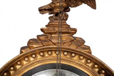 Regency Giltwood Convex Mirror