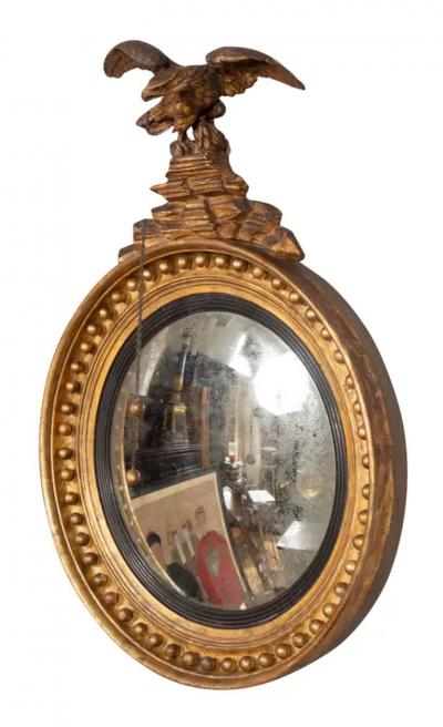 Regency Giltwood Convex Mirror