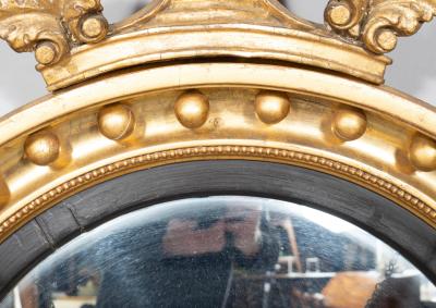 Regency Giltwood Convex Mirror