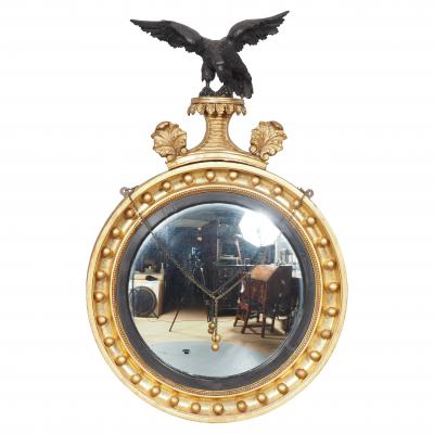 Regency Giltwood Convex Mirror