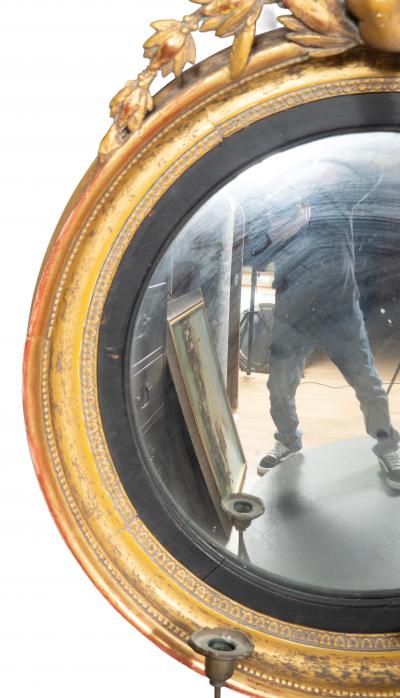 Regency Giltwood Convex Mirror