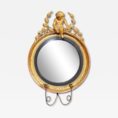 Regency Giltwood Convex Mirror