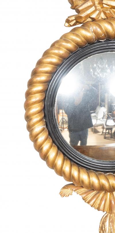 Regency Giltwood Convex Mirror