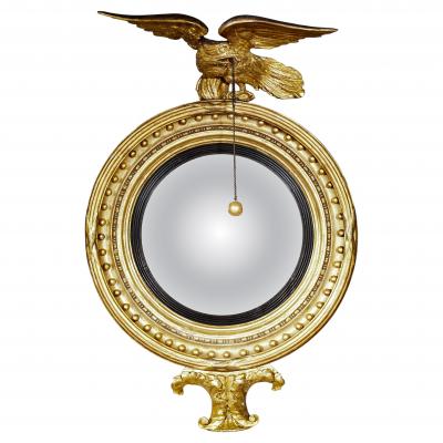 Regency Giltwood Convex Mirror