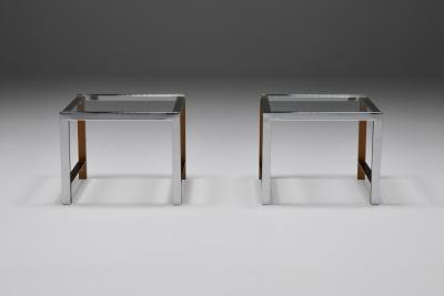 Regency Glass Top Side Table 1950s