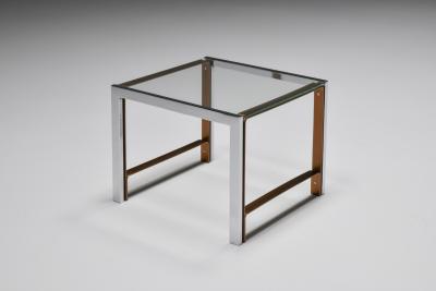 Regency Glass Top Side Table 1950s