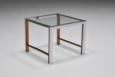 Regency Glass Top Side Table 1950s