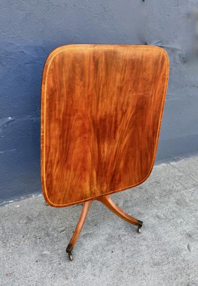 Regency Inlaid Mahogany tilt Top Table