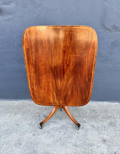 Regency Inlaid Mahogany tilt Top Table