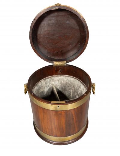Regency Mahogany And Brass Bound Wine Cooler