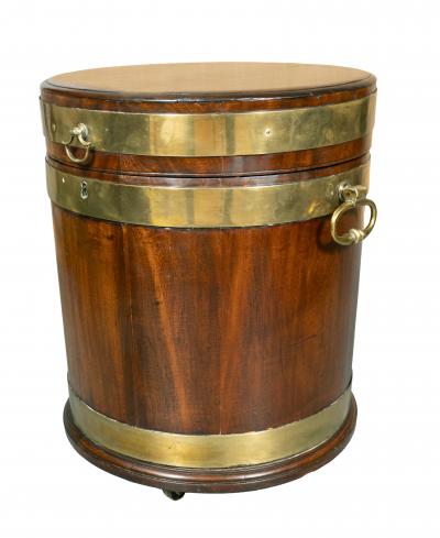 Regency Mahogany And Brass Bound Wine Cooler