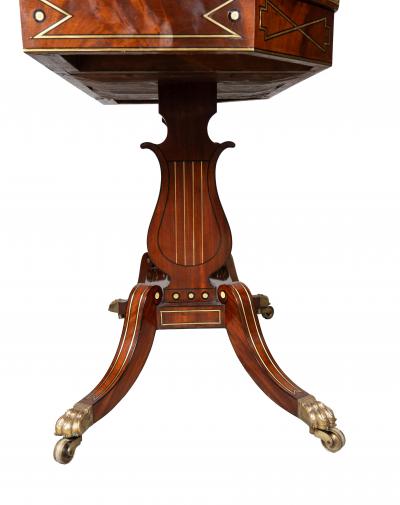 Regency Mahogany And Brass Inlaid Card Table