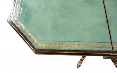 Regency Mahogany And Brass Inlaid Card Table