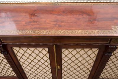Regency Mahogany And Brass Inlaid Credenza From Westport House Ireland