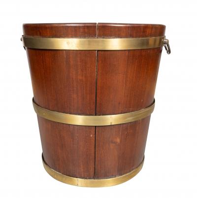 Regency Mahogany And Brass Peat Bucket