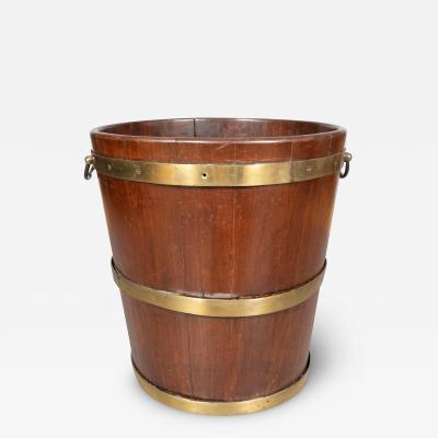 Regency Mahogany And Brass Peat Bucket