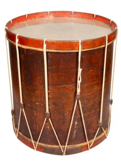 Regency Mahogany And Brass Studded Drum Now A Table