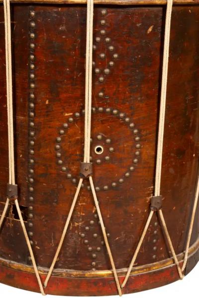 Regency Mahogany And Brass Studded Drum Now A Table