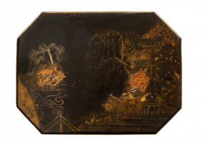 Regency Mahogany And Japanned Candlestand