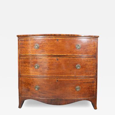 Regency Mahogany And Rosewood Banded Chest Of Drawers
