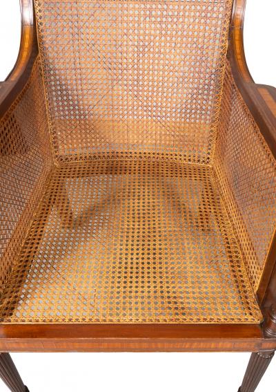 Regency Mahogany And Satinwood Caned Armchair