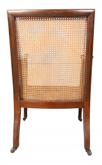 Regency Mahogany And Satinwood Caned Armchair