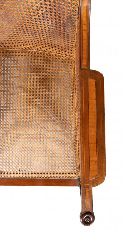 Regency Mahogany And Satinwood Caned Armchair
