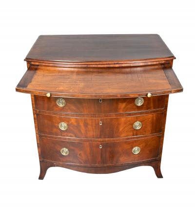 Regency Mahogany Bachelors Bowfront Chest Of Drawers