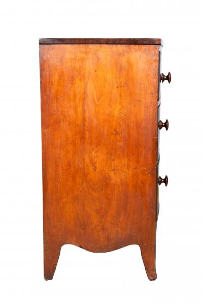 Regency Mahogany Bow Front Chest Of Drawers