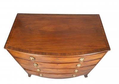 Regency Mahogany Bow front Chest Of Drawers