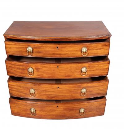 Regency Mahogany Bow front Chest Of Drawers