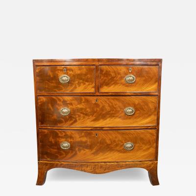 Regency Mahogany Bowfront Chest Of Drawers