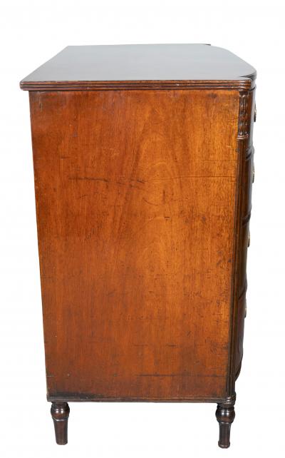 Regency Mahogany Bowfront Chest Of Drawers