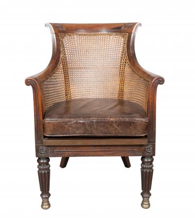 Regency Mahogany Caned Tub Chair
