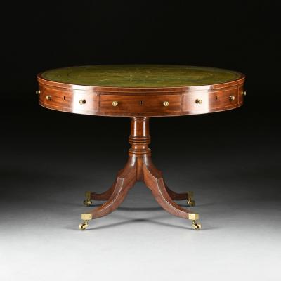 Regency Mahogany Drum Table