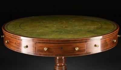 Regency Mahogany Drum Table