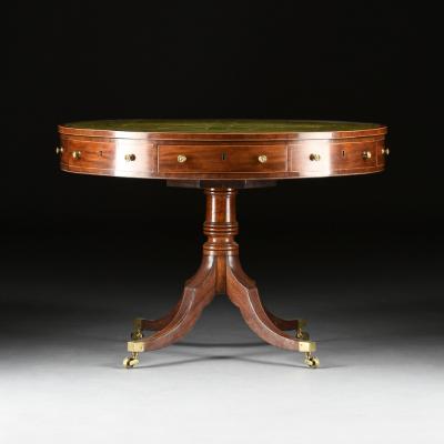 Regency Mahogany Drum Table