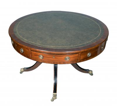Regency Mahogany Drum Table