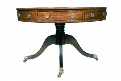 Regency Mahogany Drum Table