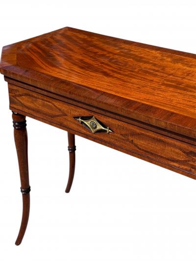 Regency Mahogany Games Table with Leather top