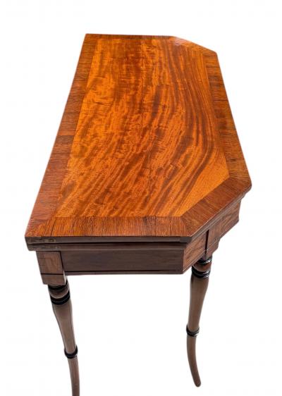 Regency Mahogany Games Table with Leather top