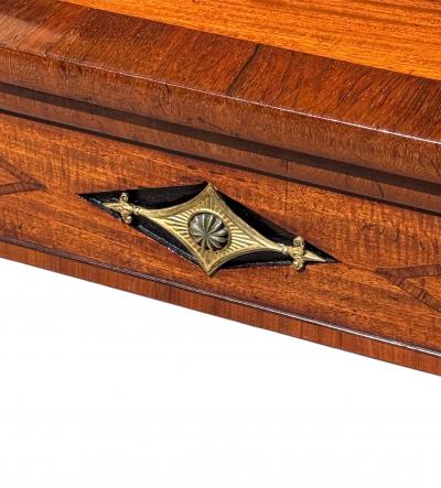 Regency Mahogany Games Table with Leather top